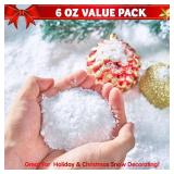 JOYIN 6 OZ Christmas Artificial Snow, Plastic Fake Snowball