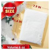 JOYIN 6 OZ Christmas Artificial Snow, Plastic Fake Snowball