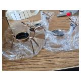 FORUP 6 Pack Metal Reindeer Candle Holders, Christmas Decor