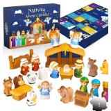 Nativity Advent Calendar 2025 Kids, 25pcs Christian Playset