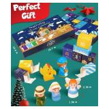 Nativity Advent Calendar 2025 Kids, 25pcs Christian Playset
