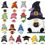 Interchangeable Gnome Decor, Halloween Tiered Tray (Cute)