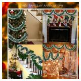 23Ft Christmas Garland - Tinsel Decorations for Home Decor