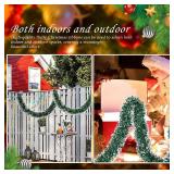 23Ft Christmas Garland - Tinsel Decorations for Home Decor