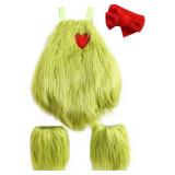 Qiylii Christmas Green Monster Baby Romper Set w/ Headband