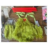 Qiylii Christmas Green Monster Baby Romper Set w/ Headband