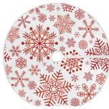 Christmas Tree Skirt Snowflakes Red White 48 inch for 4 ft Tree