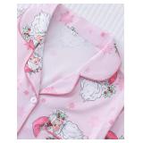 Women Y2k Pajama Set Lapel Collar Shirt Shorts Loungewear