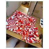 Set of 2 Red/White Candy Xmas Pillow Covers 18x18 Inch