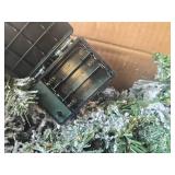 $46 2pk 6ft Pre-Lit Snow Flocked Christmas Garlands, 35 LED Lights
