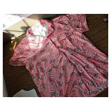 Faretumiya Women Christmas Candy Cane Pj Set Knotted Shorts