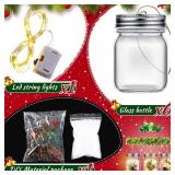MTLEE Christmas Clear Jar DIY Ornaments for Tree Decor (6 Sets)