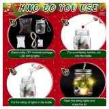 MTLEE Christmas Clear Jar DIY Ornaments for Tree Decor (6 Sets)