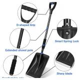 Upgraded Emergency Snow Shovel with Aluminum Handle - Black.