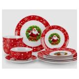 VEWEET SANTACLAUS 12 Dinner Set, Xmas