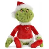 Aurora Grinch Santa Stuffed Animal, Green, 16 Inches