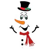 Christmas Snowman Magnetic Refrigerator Sticker Ornament
