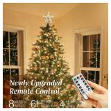 Lewondr Christmas Tree Star Treetop Light, USB, Remote 6H Timer