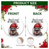 2025 Raccoon Around the Christmas Tree Ceramic Ornament