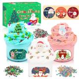 3 Pack Holiday Butter Slime Kit for Kids, Scented Slime, Fun Gift