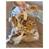 12 Pcs Christmas Napkin Rings Bow Velvet Khaki