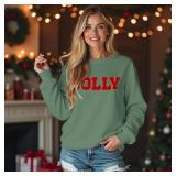 Merry Christmas Glitter Chenille Patch Oversized Sweatshirt
