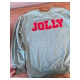 Merry Christmas Glitter Chenille Patch Oversized Sweatshirt