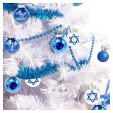 24 Pcs Hanukkah Ball Ornaments - Chanukah Hanging Decorations