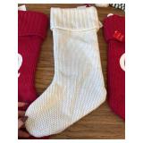 4- pack!! Wondershop Red Knit Stocking Monogram Q, 19"