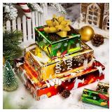 Christmas Wrapping Paper Red Green Gold, 17 in x 10 ft Rolls
