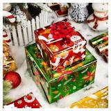 Christmas Wrapping Paper Red Green Gold, 17 in x 10 ft Rolls