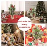 Mini Christmas Tree with Pine Cones & Berries
