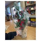 Mini Christmas Tree with Pine Cones & Berries