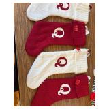 4 pack!!!! Wondershop Red Knit Stocking Monogram U and Q, 19"
