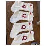 4-pack!! Wondershop Christmas Monogram Stocking Letter Q, 19" White