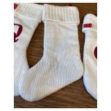 4-pack!! Wondershop Christmas Monogram Stocking Letter Q, 19" White