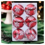 12Pcs Shatterproof Christmas Baubles for Tree Decoration