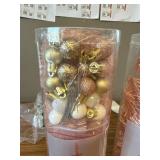 2-pack mini decorated Pink Christmas Trees
