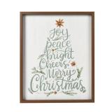 Christmas Tree Caption Box Word Art Wall Decor