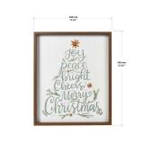 Christmas Tree Caption Box Word Art Wall Decor