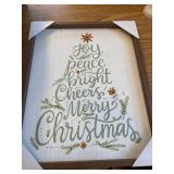 Christmas Tree Caption Box Word Art Wall Decor