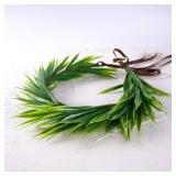 Hawaiian Leaf Lei Crown Headband - Tropical Green Leaves Headpiece