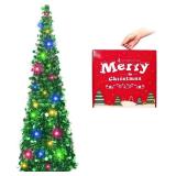 MACTING 5FT Pop Up Christmas Tree with 50 LED Lights