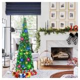 MACTING 5FT Pop Up Christmas Tree with 50 LED Lights