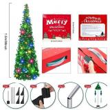 MACTING 5FT Pop Up Christmas Tree with 50 LED Lights