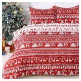 King Christmas Duvet Cover Reindeer Holiday Bedding