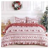King Christmas Duvet Cover Reindeer Holiday Bedding