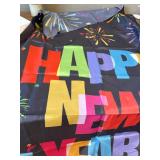 Lofaris Neon Happy New Year Door Cover, 72.8x35.4 inch