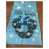 Snowflake Bird Wreath Gnome Table Runner (13x90 inches)
