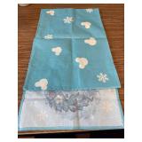 Snowflake Bird Wreath Gnome Table Runner (13x90 inches)